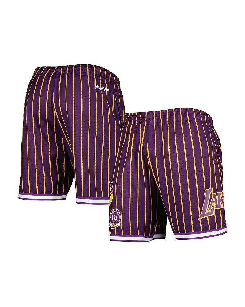 Men's Purple Los Angeles Lakers City Collection Heritage Mesh Shorts $39.10 Shorts