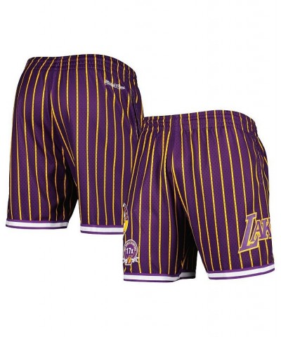 Men's Purple Los Angeles Lakers City Collection Heritage Mesh Shorts $39.10 Shorts