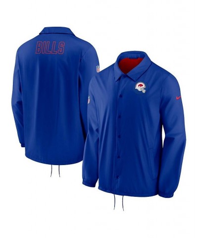 Men's Royal Buffalo Bills Sideline Coaches Performance Full-Snap Jacket $39.60 Jackets