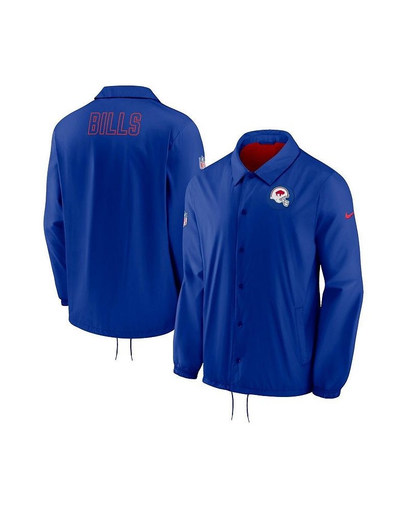 Men's Royal Buffalo Bills Sideline Coaches Performance Full-Snap Jacket $39.60 Jackets