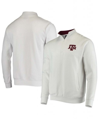 Men's White Texas A M Aggies Tortugas Logo Quarter-Zip Jacket $33.59 Sweatshirt