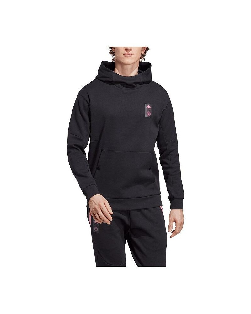 Men's Black Inter Miami CF 2023 Player Travel Pullover Hoodie $53.99 Sweatshirt