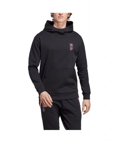 Men's Black Inter Miami CF 2023 Player Travel Pullover Hoodie $53.99 Sweatshirt