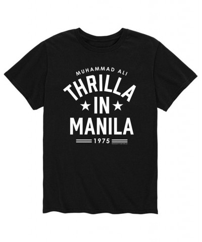 Men's Muhammad Ali Thrilla in Manila T-shirt Black $14.35 T-Shirts