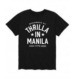 Men's Muhammad Ali Thrilla in Manila T-shirt Black $14.35 T-Shirts