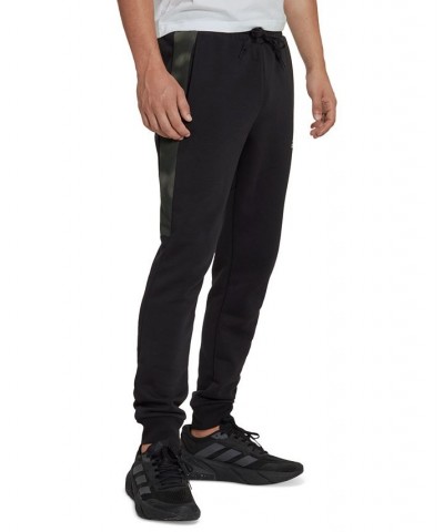 Men's Essentials Camo-Print Fleece Joggers Black $19.20 Pants