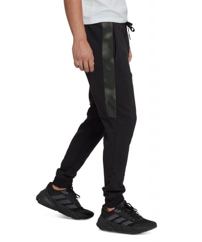 Men's Essentials Camo-Print Fleece Joggers Black $19.20 Pants