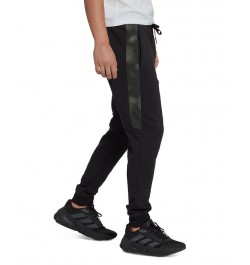 Men's Essentials Camo-Print Fleece Joggers Black $19.20 Pants