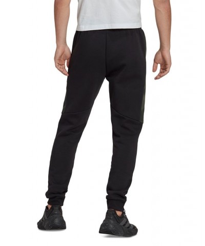 Men's Essentials Camo-Print Fleece Joggers Black $19.20 Pants