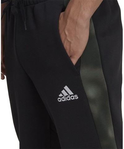 Men's Essentials Camo-Print Fleece Joggers Black $19.20 Pants