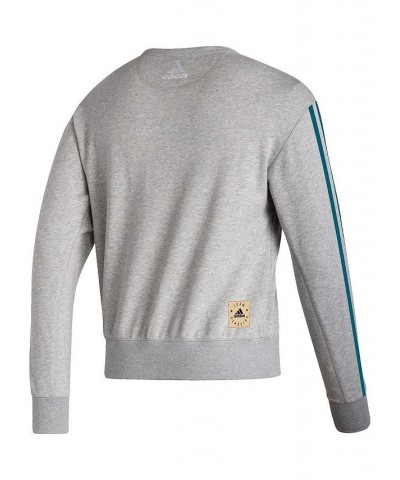 Men's Heathered Gray San Jose Sharks Team Classics Vintage-Like Pullover Sweatshirt $37.44 Sweatshirt