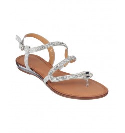 Women's Sky Flat Sandals Gray $31.50 Shoes