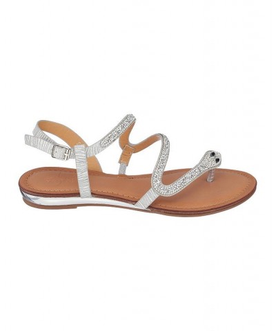 Women's Sky Flat Sandals Gray $31.50 Shoes