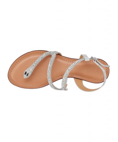 Women's Sky Flat Sandals Gray $31.50 Shoes