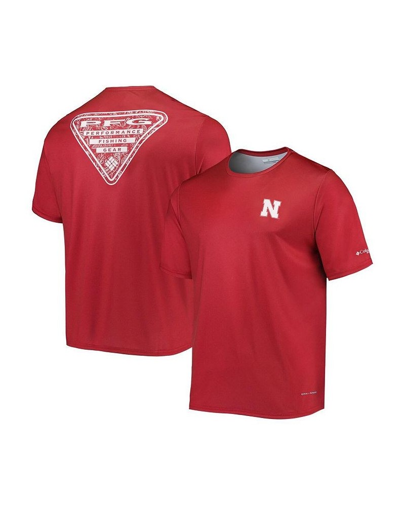 Men's Scarlet Nebraska Huskers Terminal Tackle Omni-Shade T-shirt $24.00 T-Shirts