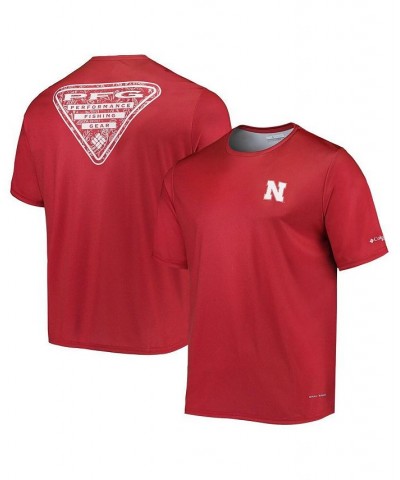 Men's Scarlet Nebraska Huskers Terminal Tackle Omni-Shade T-shirt $24.00 T-Shirts