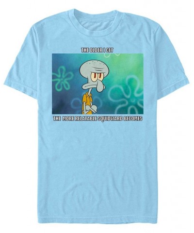 Men's Relatable Squid Meme Short Sleeve Crew T-shirt Blue $14.00 T-Shirts