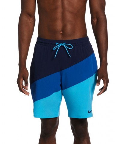 Men's Color Surge Colorblocked 9" Swim Trunks Blue $26.20 Swimsuits