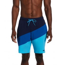 Men's Color Surge Colorblocked 9" Swim Trunks Blue $26.20 Swimsuits