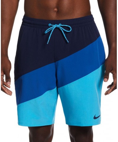 Men's Color Surge Colorblocked 9" Swim Trunks Blue $26.20 Swimsuits