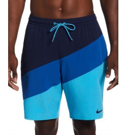 Men's Color Surge Colorblocked 9" Swim Trunks Blue $26.20 Swimsuits