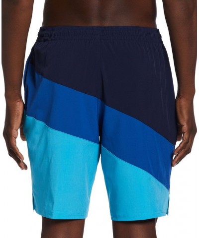 Men's Color Surge Colorblocked 9" Swim Trunks Blue $26.20 Swimsuits