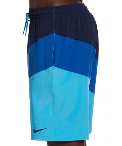 Men's Color Surge Colorblocked 9" Swim Trunks Blue $26.20 Swimsuits