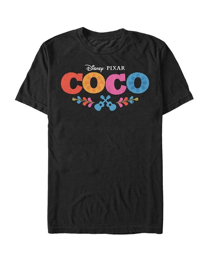 Disney Pixar Men's Coco Movie Logo, Short Sleeve T-Shirt Black $17.84 T-Shirts