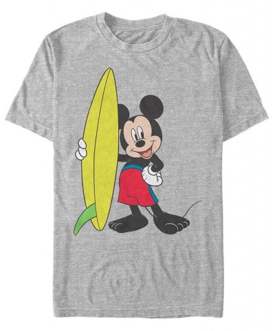 Men's Mickey Surf Short Sleeve T-Shirt Gray $14.70 T-Shirts