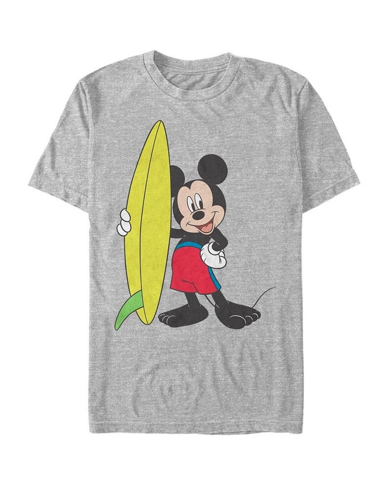 Men's Mickey Surf Short Sleeve T-Shirt Gray $14.70 T-Shirts