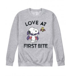 Men's Peanuts Love At First Bite Fleece T-shirt Gray $27.50 T-Shirts