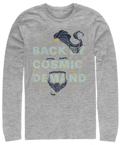 Disney Men's Aladdin Live Action Back by Cosmic Demand Genie Beard, Long Sleeve T-Shirt Gray $18.40 T-Shirts