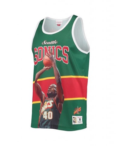 Men's Green Seattle Supersonics Hardwood Classics Player Tank Top $38.25 T-Shirts