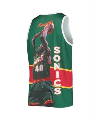 Men's Green Seattle Supersonics Hardwood Classics Player Tank Top $38.25 T-Shirts