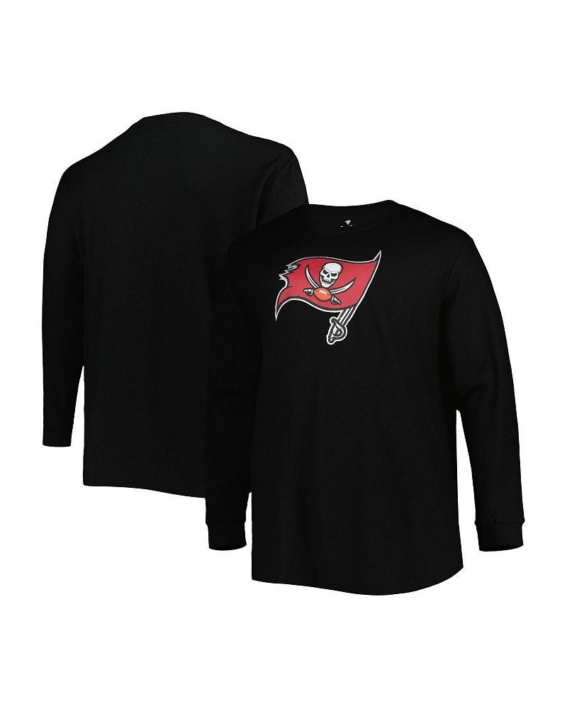 Men's Black Tampa Bay Buccaneers Big and Tall Waffle-Knit Thermal Long Sleeve T-shirt $30.55 T-Shirts