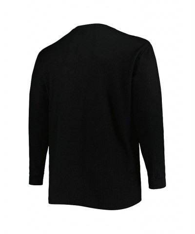 Men's Black Tampa Bay Buccaneers Big and Tall Waffle-Knit Thermal Long Sleeve T-shirt $30.55 T-Shirts