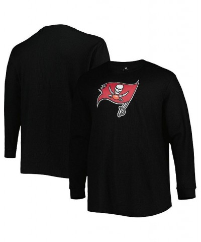 Men's Black Tampa Bay Buccaneers Big and Tall Waffle-Knit Thermal Long Sleeve T-shirt $30.55 T-Shirts