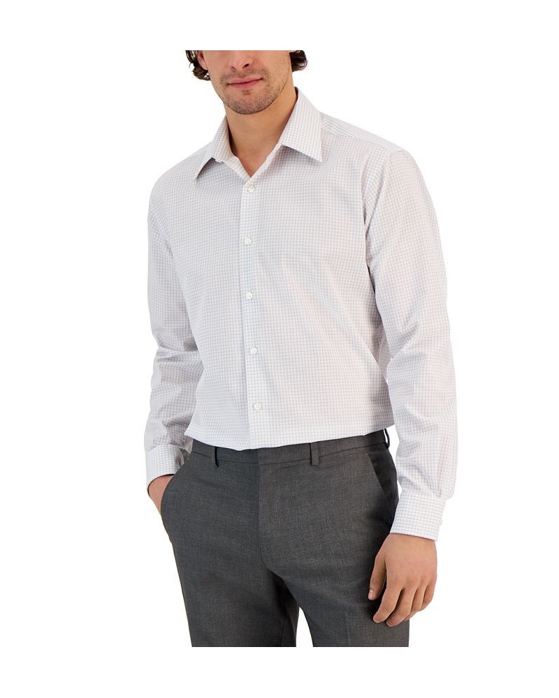 Men's Regular Fit Check Dress Shirt Gray $12.74 Dress Shirts