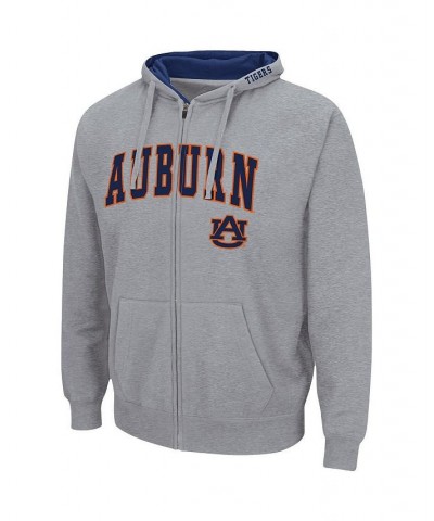 Men's Heathered Gray Auburn Tigers Arch and Logo 3.0 Full-Zip Hoodie $29.40 Sweatshirt