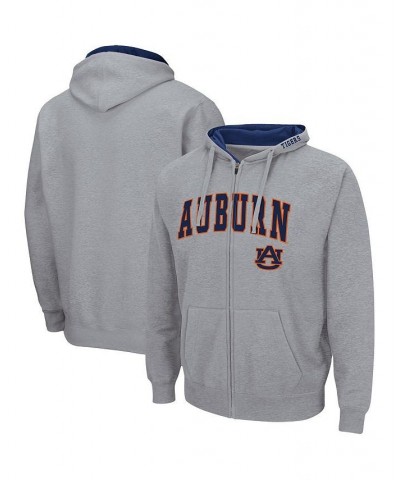 Men's Heathered Gray Auburn Tigers Arch and Logo 3.0 Full-Zip Hoodie $29.40 Sweatshirt