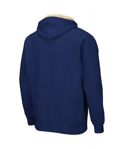 Men's Navy Montana State Bobcats Arch & Logo 3.0 Full-Zip Hoodie $18.80 Sweatshirt