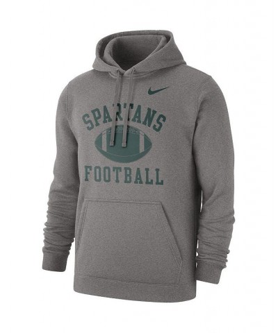 Men's Heathered Gray Michigan State Spartans Football Club Pullover Hoodie $32.25 Sweatshirt