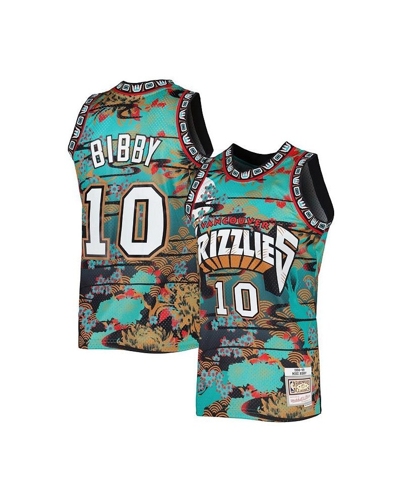 Men's Mike Bibby Turquoise Vancouver Grizzlies Hardwood Classics Lunar New Year Swingman Jersey $61.05 Jersey