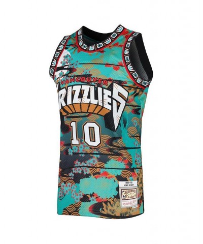 Men's Mike Bibby Turquoise Vancouver Grizzlies Hardwood Classics Lunar New Year Swingman Jersey $61.05 Jersey