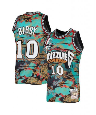 Men's Mike Bibby Turquoise Vancouver Grizzlies Hardwood Classics Lunar New Year Swingman Jersey $61.05 Jersey