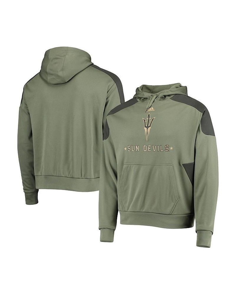 Men's Olive Arizona State Sun Devils Military-Inspired Appreciation Salute To Service AEROREADY Pullover Hoodie $37.79 Sweats...