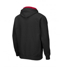 Men's Black Nebraska Huskers Arch Logo 3.0 Full-Zip Hoodie $32.39 Sweatshirt