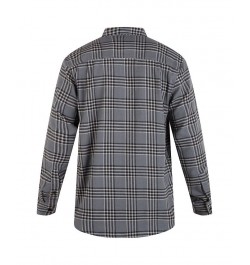 Men's Portland Flannel Long Sleeve Button-Up Shirt Gray $21.09 Shirts