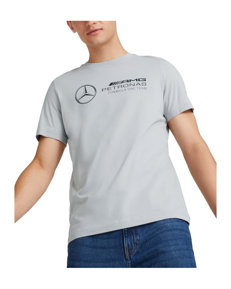 Men's Mercedes Essential Logo-Graphic T-Shirt Silver $25.50 T-Shirts