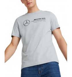 Men's Mercedes Essential Logo-Graphic T-Shirt Silver $25.50 T-Shirts